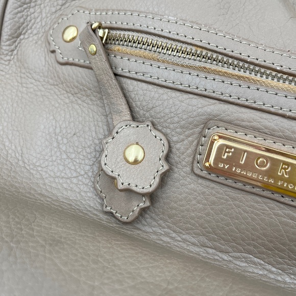 Isabella Fiore Embroidered Tan Leather Boho Hobo Shoulder Strap Purse - Picture 10 of 16